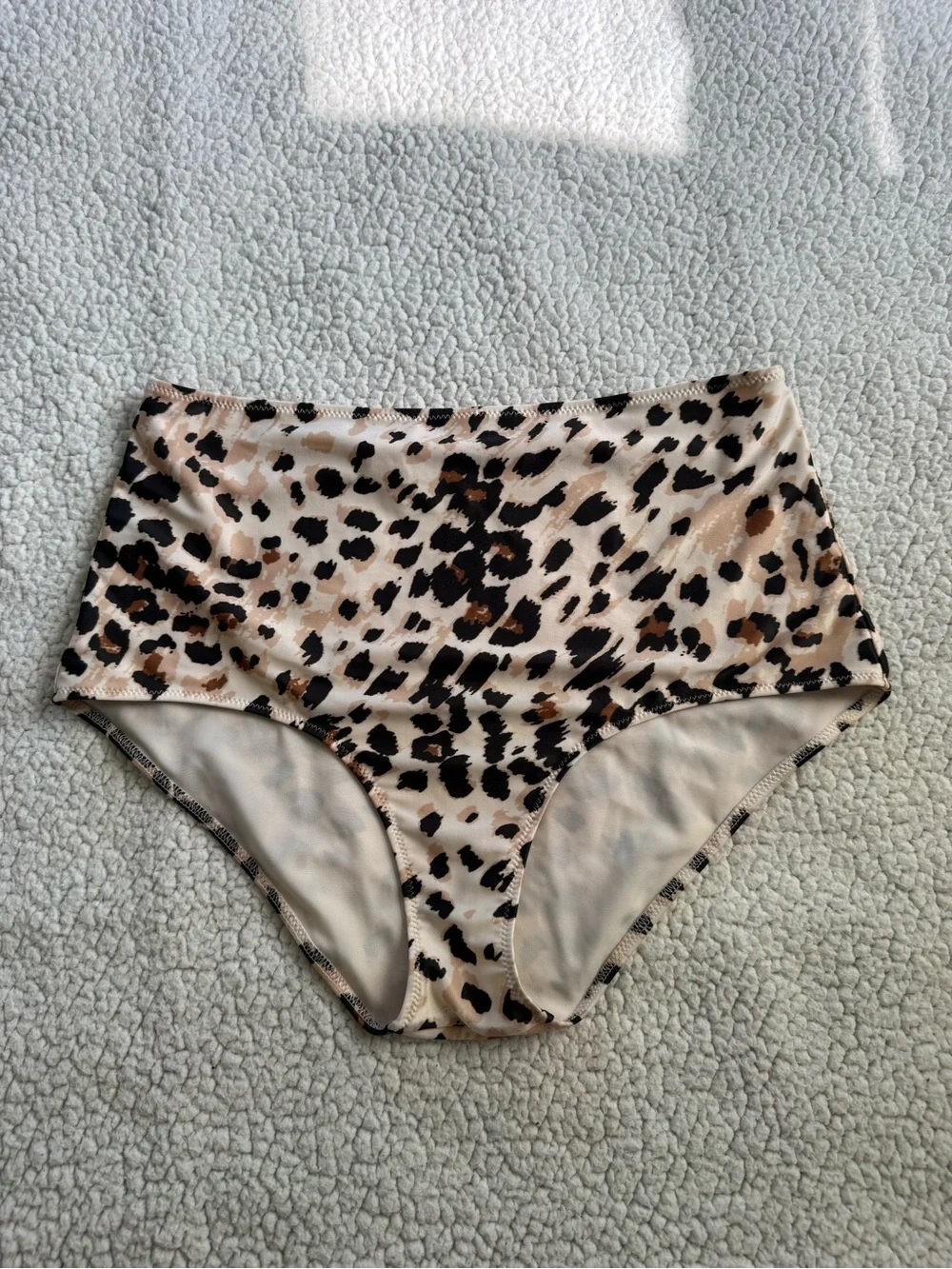 Aerie High-Waist Bikini Bottoms in Beige, Black, Brown Leopard